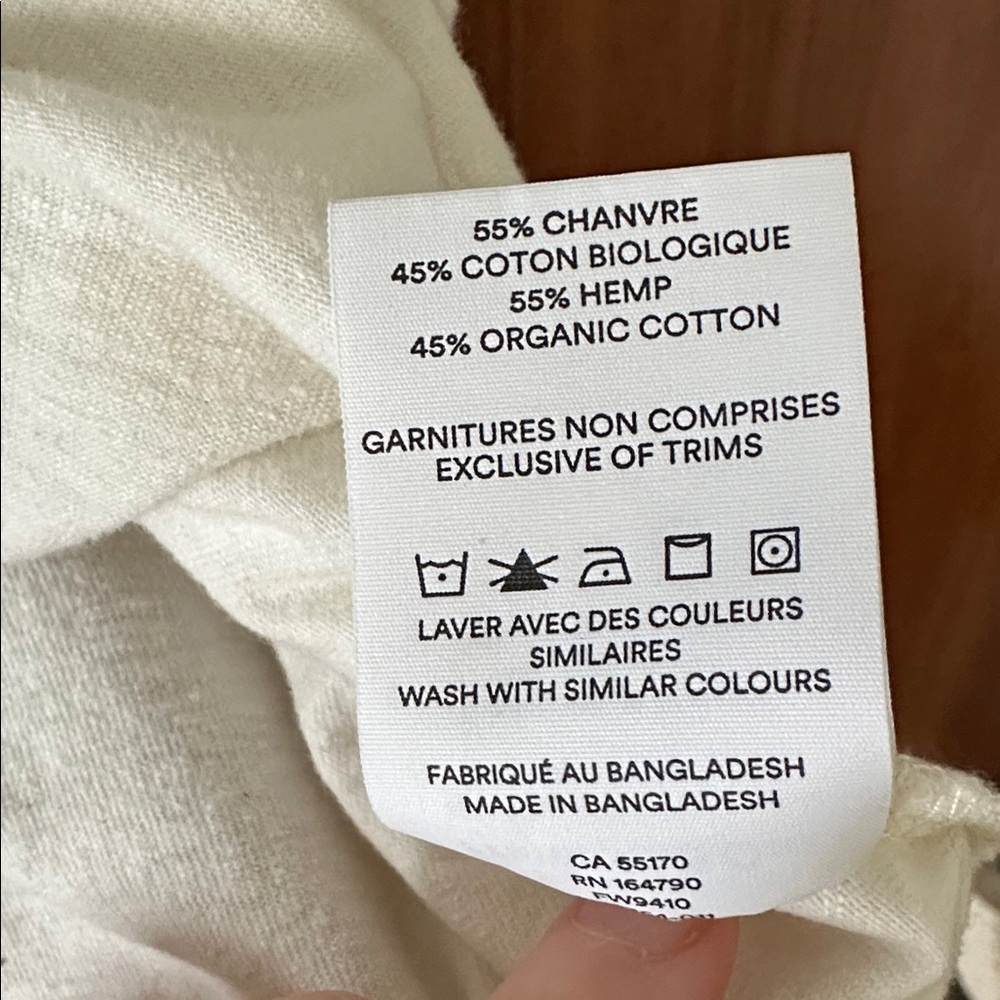 Frank And Oak Cream Short Sleeve Tee - Picture 3 of 5